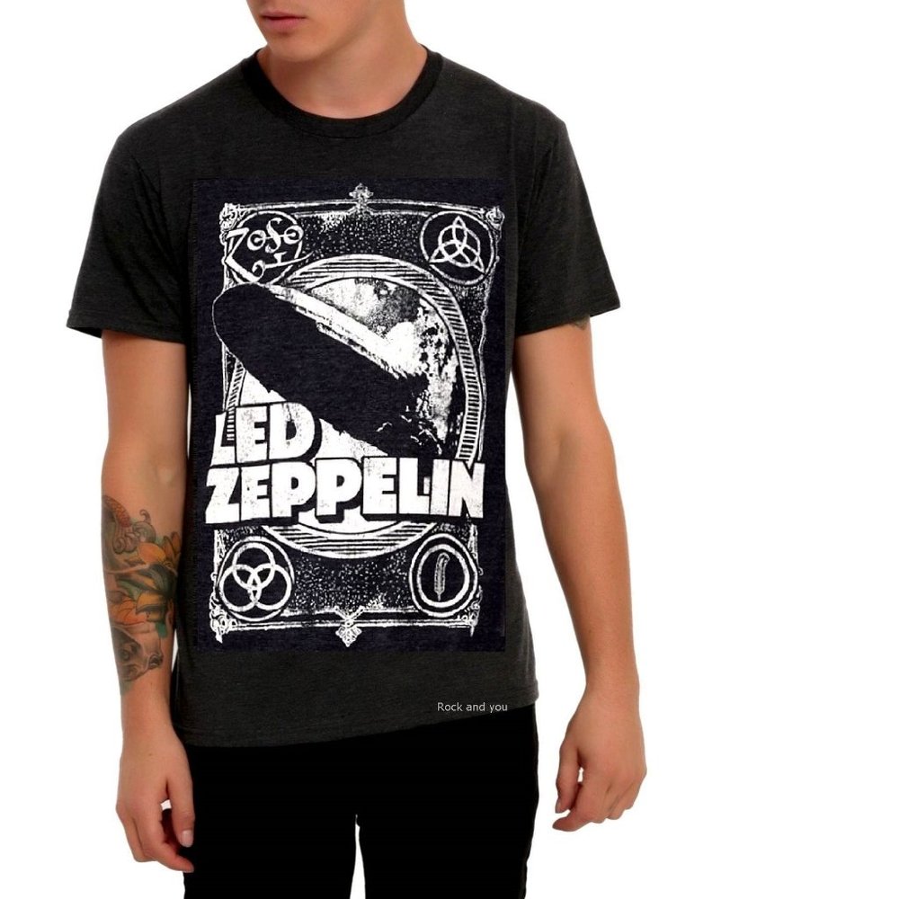 Led Zeppelin Hindenburg Disaster metal rock Official T-Shirt M NWT